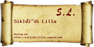 Siklódi Lilla névjegykártya